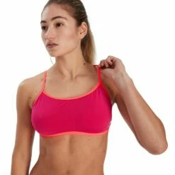 Womens Solid Tie-Back Crop Top