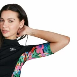 Womens Short Sleeve Printed Rash Top 21 Womens Short Sleeve Printed Rash Top -ALLENS SWIMWEAR Sales 8 13197h029 w1