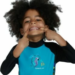 Boys Printed Panel Long Sleeve All-In-One Sun Suit -ALLENS SWIMWEAR Sales 8 13502h030 w1