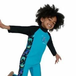 Boys Printed Panel Long Sleeve All-In-One Sun Suit -ALLENS SWIMWEAR Sales 8 13502h030 x6