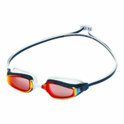 Fastlane Titanium Mirror Goggle -ALLENS SWIMWEAR Sales fastlane ep2990406lmr navy blue red lmr 01 left