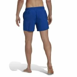 Mens Short Length Solid Swim Shorts -ALLENS SWIMWEAR Sales hp1773 4 apparel on model back view white