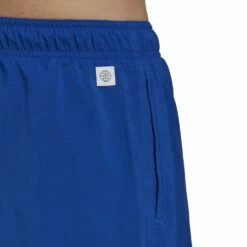Mens Short Length Solid Swim Shorts -ALLENS SWIMWEAR Sales hp1773 7 apparel on model detail view 2 white