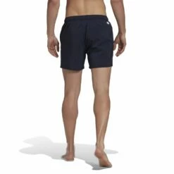 Mens Short Length Solid Swim Shorts 10 Mens Short Length Solid Swim Shorts -ALLENS SWIMWEAR Sales hp1774 4 apparel on model back view white