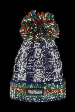 Navy Cable Bobble Hat -ALLENS SWIMWEAR Sales sb 2101 flash product image
