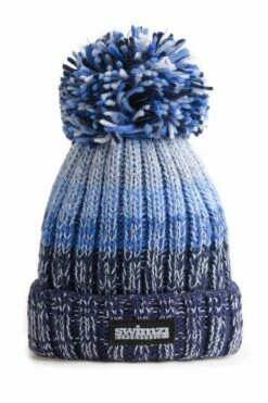 Blue Gradiant Bobble Hat