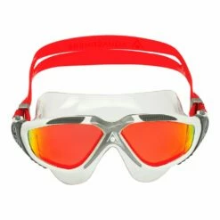 Vista Titanium Mirror Goggle -ALLENS SWIMWEAR Sales vista ms5050915lmr white red lmr 02 front